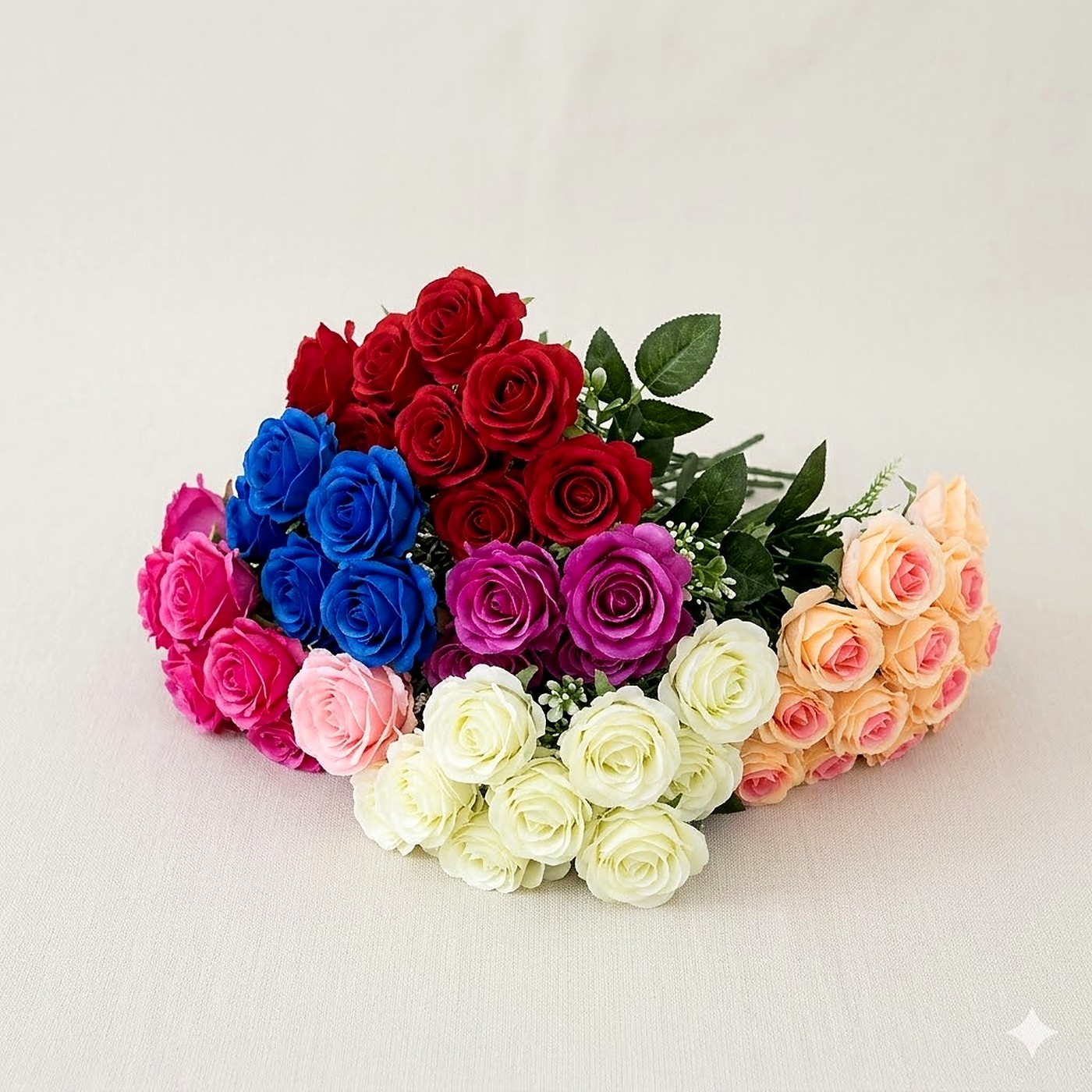 Artificial rose bouquet color set